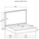Kailani Beige Oak California King Upholstered Platform Bed