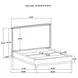 Kailani Beige Oak Queen Wingback Upholstered Platform Bed