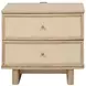 Kailani Beige Oak 2 Drawer Nightstand