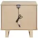 Kailani Beige Oak 2 Drawer Nightstand