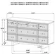 Kailani Beige Oak 9 Drawer Dresser