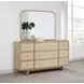 Kailani Beige Oak 9 Drawer Dresser With Mirror