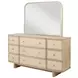 Kailani Beige Oak 9 Drawer Dresser With Mirror