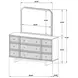 Kailani Beige Oak 9 Drawer Dresser With Mirror