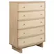 Kailani Beige Oak 5 Drawer Chest