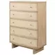 Kailani Beige Oak 5 Drawer Chest