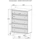 Kailani Beige Oak 5 Drawer Chest
