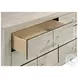 Trenton Rustic Cream 6 Drawer Dresser with Mirror