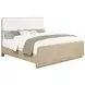 Ladera Light Elm King Upholstered Panel Bed