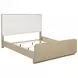 Ladera Light Elm and Cream California King Upholstered Panel Bed