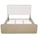 Ladera Light Elm and Cream California King Upholstered Panel Bed