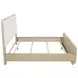 Ladera Light Elm and Cream California King Upholstered Panel Bed