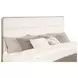 Ladera Light Elm and Cream California King Upholstered Panel Bed