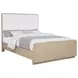 Ladera Light Elm Queen Upholstered Panel Bed