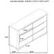 Ladera Light Elm 6 Drawer Dresser