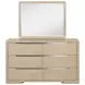 Ladera Light Elm 6 Drawer Dresser with Mirror