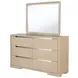 Ladera Light Elm 6 Drawer Dresser with Mirror