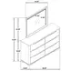 Ladera Light Elm 6 Drawer Dresser with Mirror