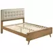 Robyn Light Ash and Beige California King Upholstered Platform Bed