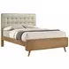 Robyn Light Ash and Beige California King Upholstered Platform Bed