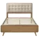 Robyn Light Ash and Beige California King Upholstered Platform Bed