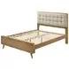 Robyn Light Ash and Beige California King Upholstered Platform Bed