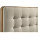 Robyn Light Ash and Beige California King Upholstered Platform Bed