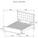 Robyn Light Ash and Beige California King Upholstered Platform Bed