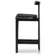 Tex Black Leather Counter Height Stool