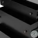 Belmont Black Large Storage 3 Drawer Nightstand