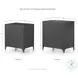 Belmont Black Large Storage 3 Drawer Nightstand