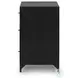 Belmont Black Large Storage 3 Drawer Nightstand