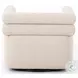 Evie Hampton Cream Performance Fabric Swivel Chair