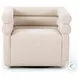 Evie Hampton Cream Performance Fabric Swivel Chair