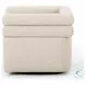 Evie Hampton Cream Performance Fabric Swivel Chair