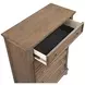 Bethel Wire Brushed Antique Brown 5 Drawer Chest