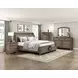 Bethel Wire Brushed Antique Brown Eastern King Storage Platform Bed