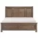 Bethel Wire Brushed Antique Brown Eastern King Storage Platform Bed