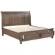 Bethel Wire Brushed Antique Brown Eastern King Storage Platform Bed