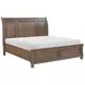 Bethel Wire Brushed Antique Brown Eastern King Storage Platform Bed
