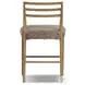 Glenmore Smoked Oak and Taupe Shearling Counter Height Stool