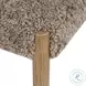 Glenmore Smoked Oak and Taupe Shearling Counter Height Stool