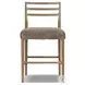 Glenmore Smoked Oak and Taupe Shearling Counter Height Stool