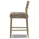 Glenmore Smoked Oak and Taupe Shearling Counter Height Stool