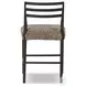 Glenmore Light Carbon and Taupe Shearling Counter Height Stool