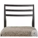 Glenmore Light Carbon and Taupe Shearling Counter Height Stool
