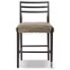 Glenmore Light Carbon and Taupe Shearling Counter Height Stool