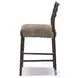 Glenmore Light Carbon and Taupe Shearling Counter Height Stool