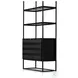 Kelby Gunmetal 2 Door Bookcase