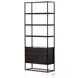 Kelby Gunmetal 2 Door Bookcase